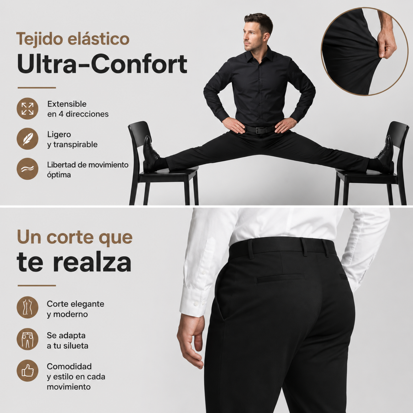 Los pantalones cómodos y elásticos - SMARTFIT